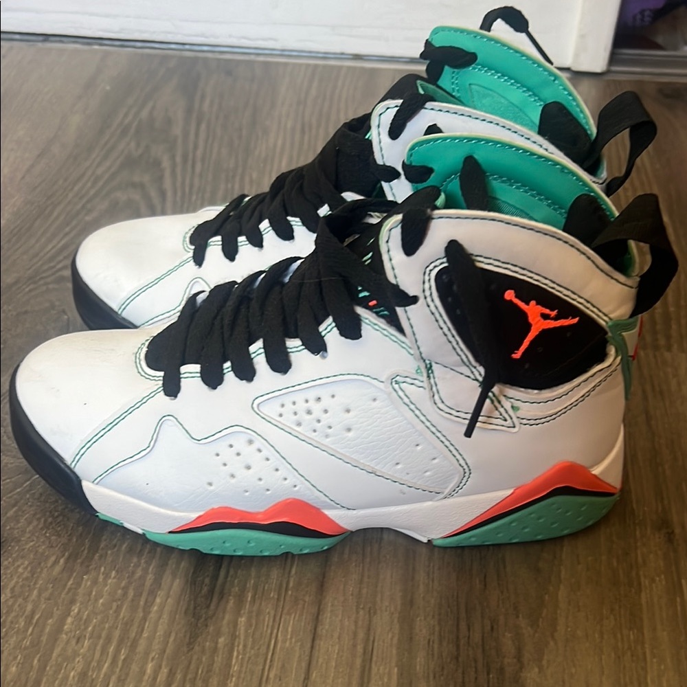 Jordan Kids Sneakers in White, Teal, and Orange